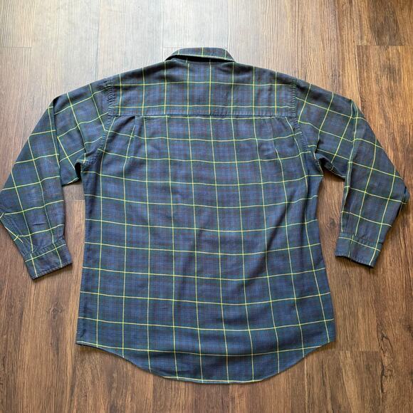 Lands’ End Viyella Cotton Wool Blend Tartan Shirt Large Tall - Picture 5 of 8